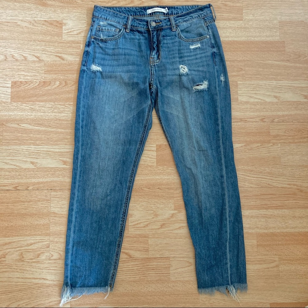 Disclosed Denim Distressed Ripped Jeans Raw Fray Hem 3 / 26